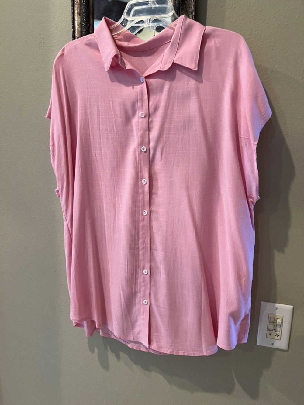 Women’s Light Pink Button-Up Shirt